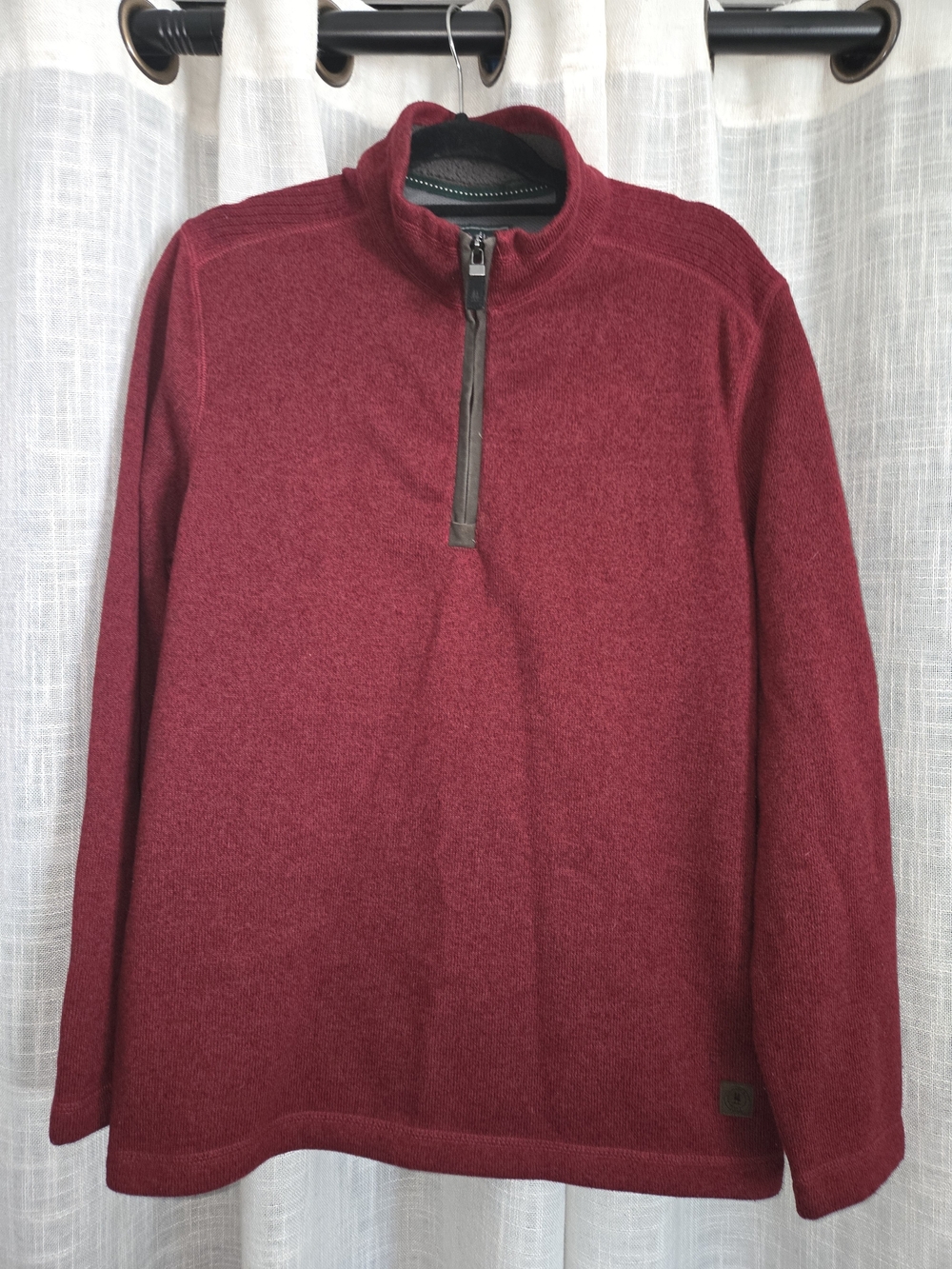 G.H. Bass & Co. Men's Half-Zip Sweater - Deep Burgundy
